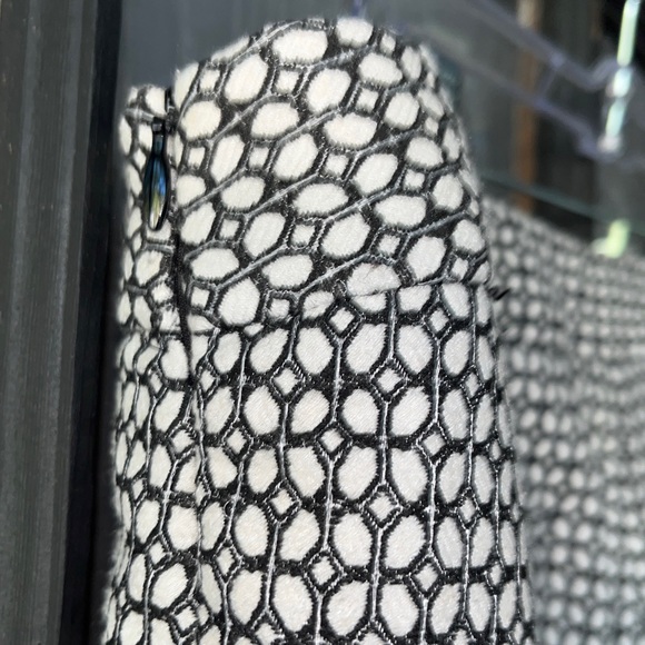 Talbots Chatham style pants, cream & black print, zipper on side, back pockets - Picture 8 of 13